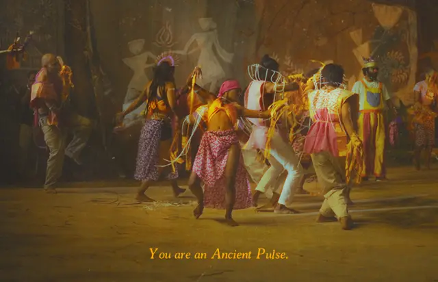 You are an ancient pulse. Dancers in costume performing on stage.
